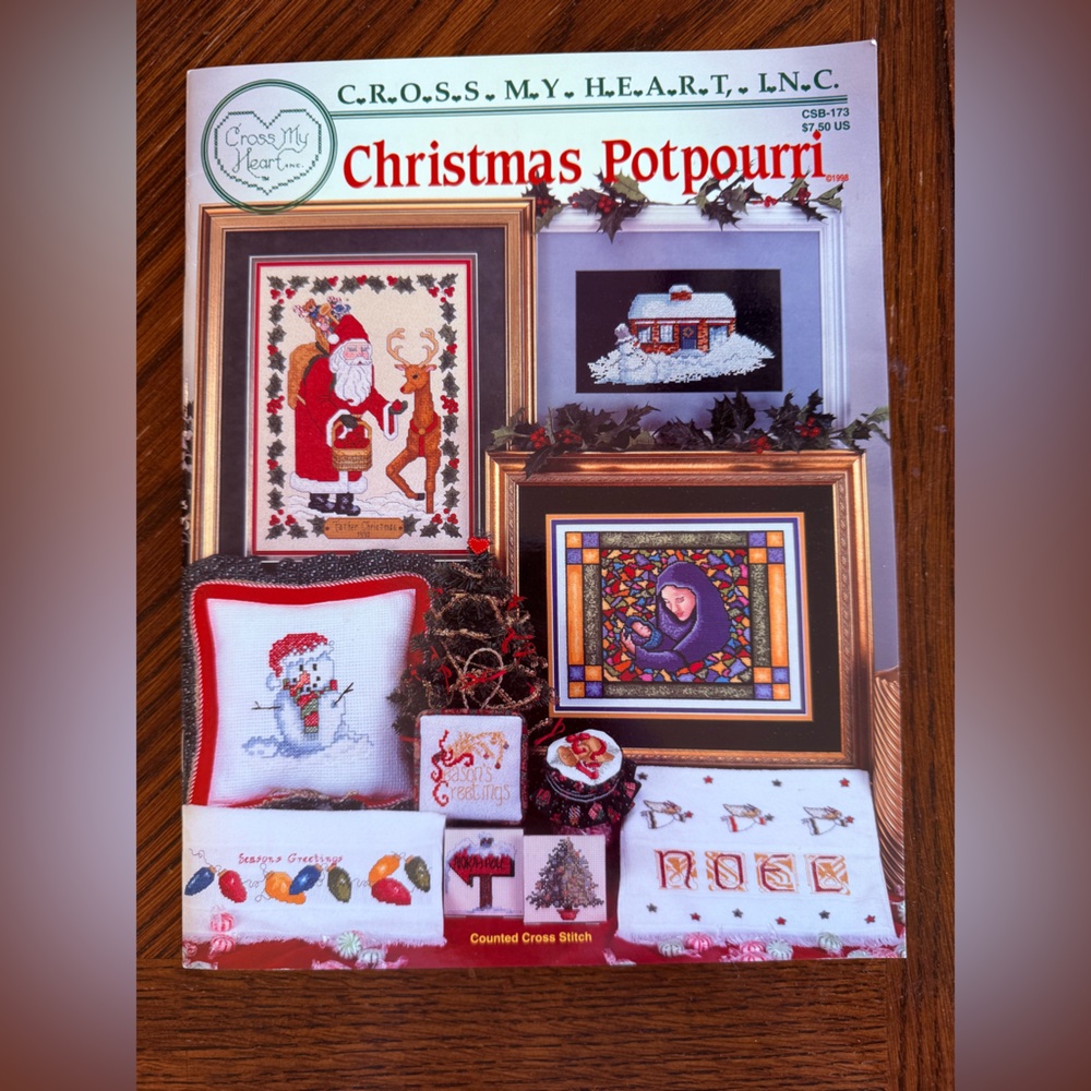 Cross My Heart Christmas Potpourri Counted Cross Stitch Pattern Book